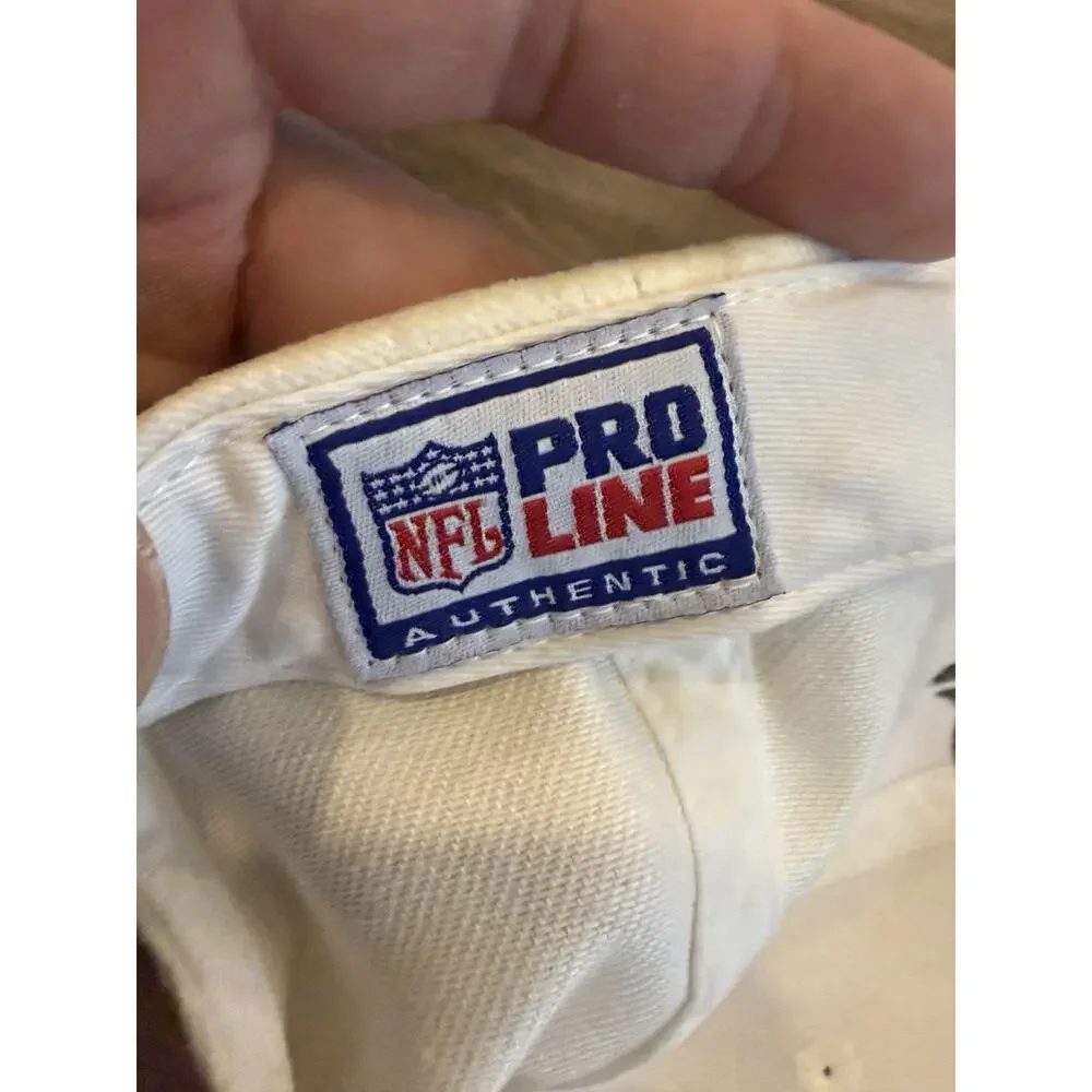 Vintage Nike Pro Line Authentic Mens Cream Navy Denver Broncos Snapback Hat Cap
